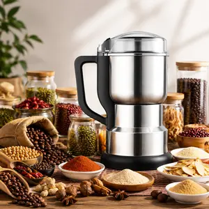 Multifunctional stainless steel electric coffee grinder, suitable for kitchen household grinding gadgets, plug and play fast grinding food, food grade grains and medicinal materials, coffee bean processor, home appliances, gifts.