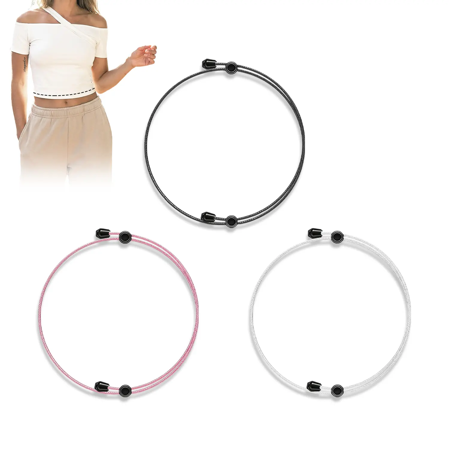 3PCS Adjustable Shirt Tuck Band for Women – No-Sew Crop Tool for Oversized Tops, Sweaters & Dresses, Elastic Waist Band for Cropping & Styling Outfits,back to school,back to school haul
