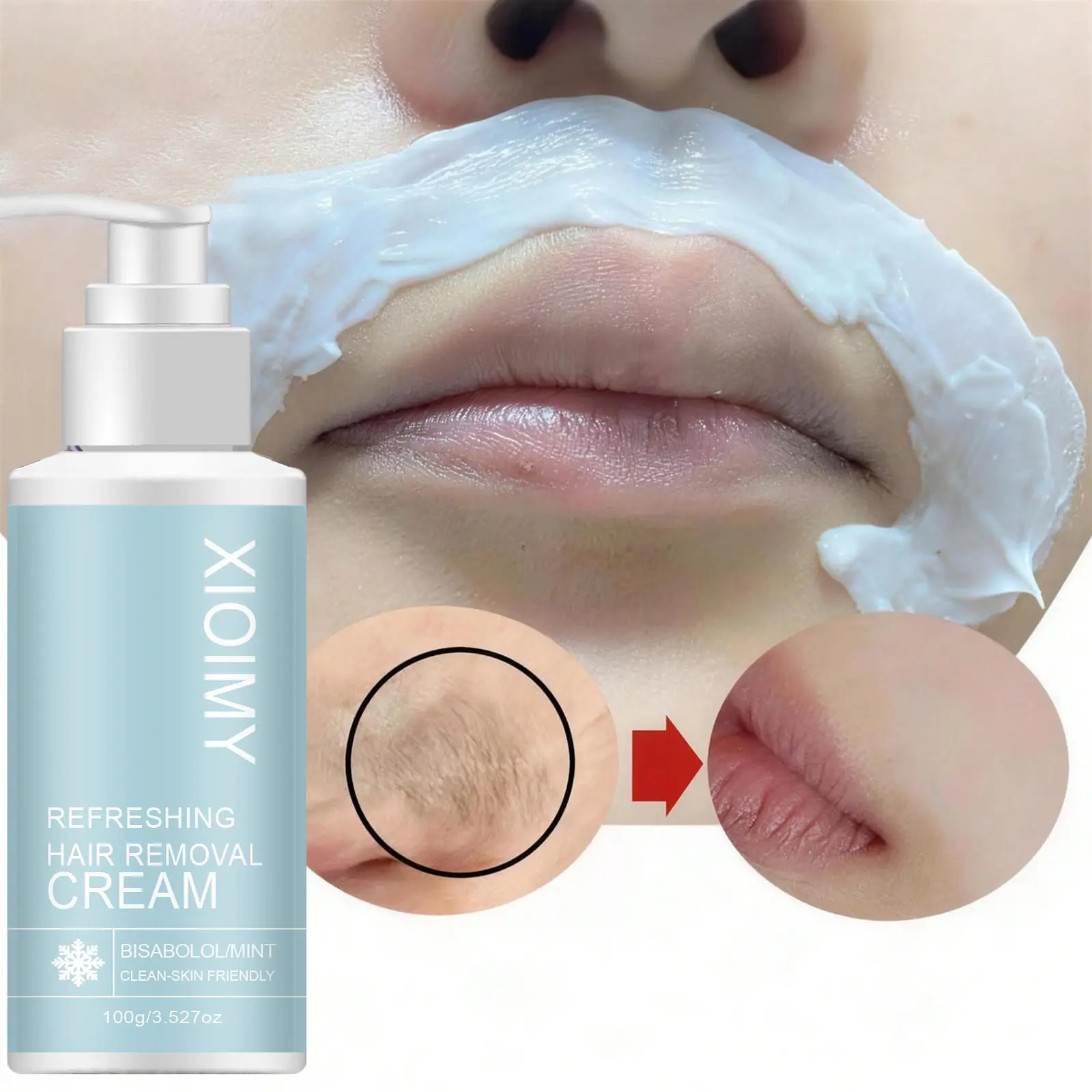 100g Strong Depilatory Wax, Home Waxing, Natural Ingredients, Chamomile Infused, Pain-Free Sensitive Gentle Soothing No Irritation, Quick Hair Removal Cream for Lips, Armpits, Legs