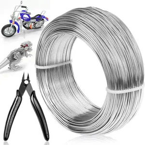 18 Gauge Aluminum Craft Wire Jewelry Making, 328 FT Metal Wire Armature Bendable Wire for Bonsai Trees, Sculpting, DIY Crafts Beading Floral (Silver, 1 Mm Thickness) Cruzix