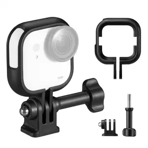K&F CONCEPT Expansion Cage Frame Compatible with Insta360 Go Ultra Action Camera Accessories, with 1/4" Thread Adapter, Bracket Action Mount Set for Tripod, Selfie Stick, Bike, Car, Helmet, Chin Mount