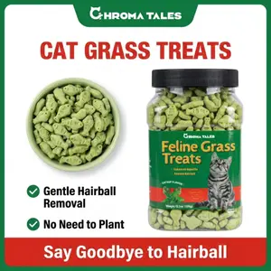 [Pet Fun Mall ] 2PCS Catnip Treats for Cats – Hairball Control & Dental Bites – Made with natural cat grass, chicken, and fish. – Healthy Kitten to Adult Training Biscuits – Supports Digestion, [12.3OZ/g]
