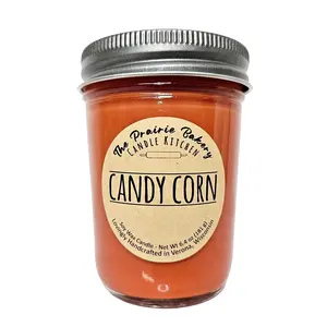 Candy Corn | Scented Soy Wax Candle | Fall Autumn Halloween Sweet Sugar Candy Scent | Housewarming Birthday Wedding Holiday Gift