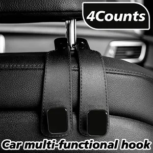 4 Counts Car Seat Headrest Hooks, hang purses bags and phone to keep your car organized effortlessly