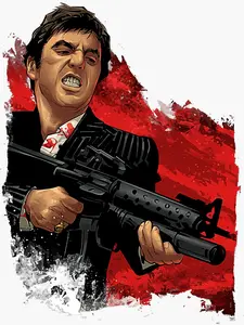 Scarface  Sticker, Vinyl Sticker, 2024 Thanksgiving Sticker