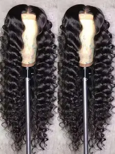 40 42 Inch HD Loose Deep Wave 13x6 Lace Front Human Hair Wigs Brazilian Curly Water Wavy 13x4 Lace Frontal Wigs For Women 250%
