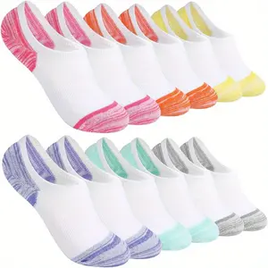 6Pairs No Show Socks for Women - Low Ankle Footies for Sneakers, Athletic Anti-Slip Invisible Liner Menswear Bestie