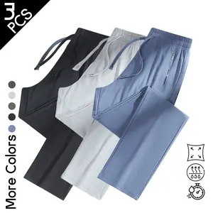 3 Pack Women's Straight Leg Track Pants - High Waisted Athletic Pants with Zipper Pockets, Slim Fit Quick-Dry Workout Yoga Pants for Women