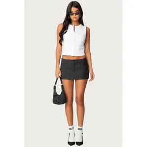Tiffany Pinstripe Mini Skort