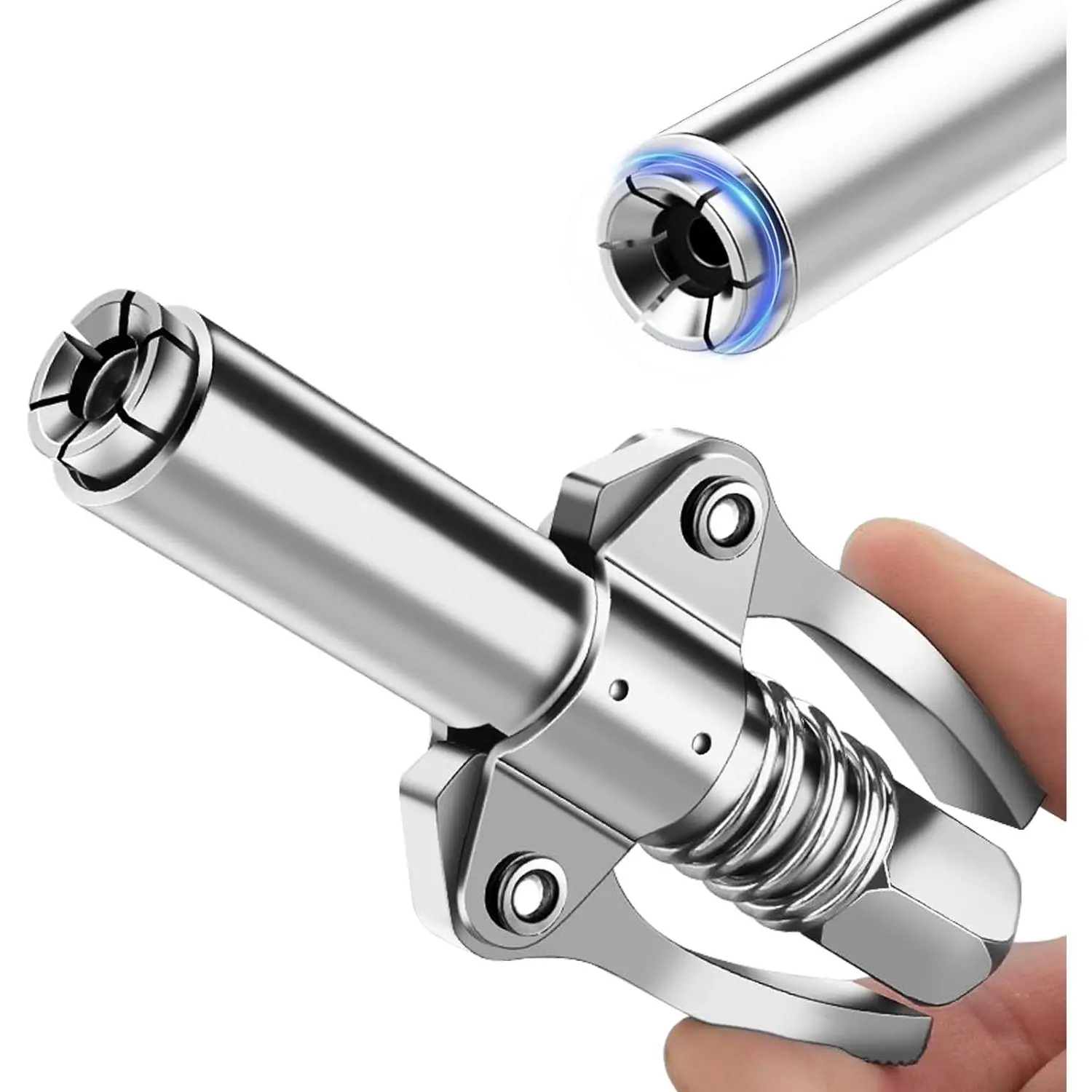 Grease Gun Coupler, Grease Joint Fittings, 12000PSI High Pressure Grease Nozzle Fittings, Compatible With All 1/8" NPT Grease Guns, For greasing all machinery and equipment filling