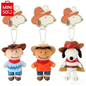 Western Cowboy Series Plush Keychains, Ideal for Snoopy Lovers, Plush Product Type, Features Western Cowboy-themed Snoopy Designs for a Charming Look.
