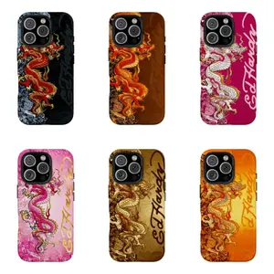 Ed Hardy Style Dragon Phone Case, Y2K Vintage Streetwear Phone Cover for iPhone 17 16 15 14 13 12 11 ProMax, Perfect Gift for Women Men-