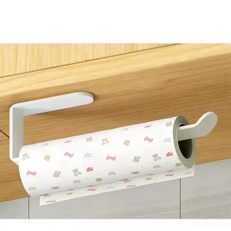 Paper Towel Kitchen Towel Holder - Black Wall Mount Paper Roll Dispenser for Kitchen Use