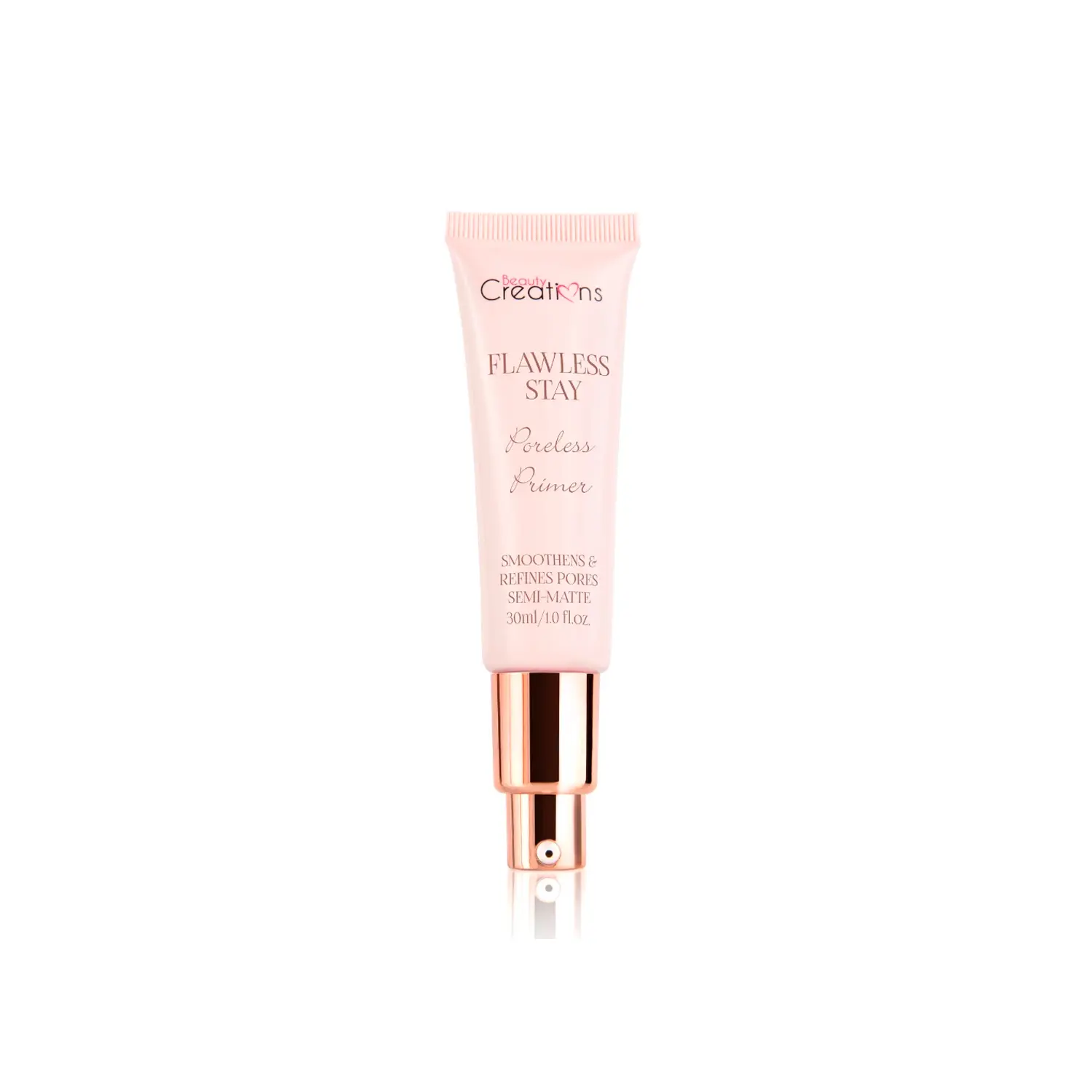 Beauty Creations Flawless Stay Poreless Primer - Oil-Control Makeup Base with Silica, Tocopheryl Acetate, Seamless Smoothing, Pore Minimising, Semi-Matte Finish, Face Prep for Oily Skin, 30ml/1oz