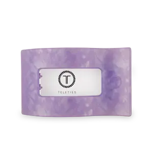 TELETIES - Lavender Mist Large Flat Rectangle Hair Clip - Lay Flat - Nearly Unbreakable