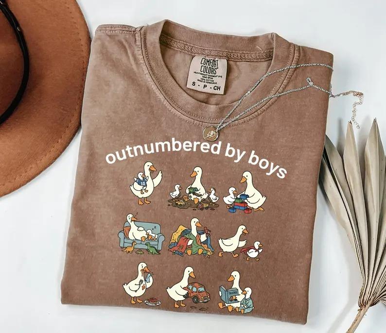 Comfort Colors Funny Boy Mom Goose Shirt, Cute Boy Mama Tee, Boy Mom Mothers Day Gift, Chaotic Mom Life Top