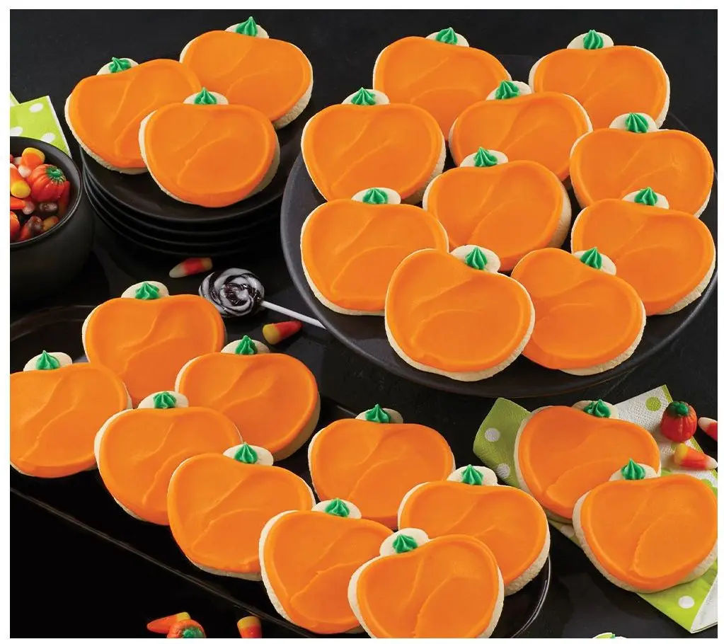 Cheryl's 24 Piece Frosted Pumpkin CutoutCookies Cheryl's 24 Piece Frosted Pumpkin CutoutCookies