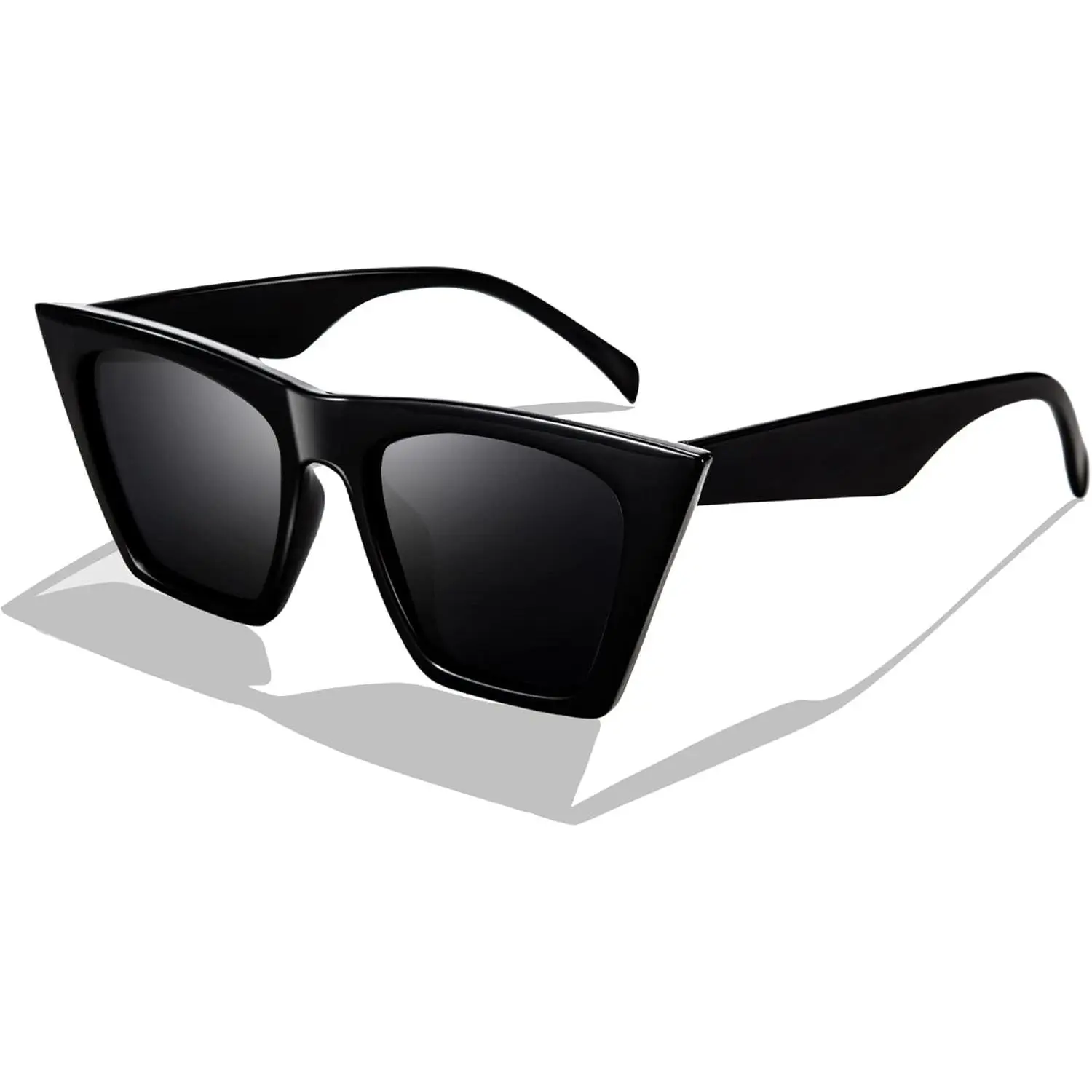 EyeconicFinds Women's Vintage Square Cat Eye Sunglasses, Trendy Casual Styles, Sunglasses Frames B2473, Trendy Casual Sunglasses