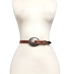 Women's Leather Belt with Buckle - Stylish and Durable