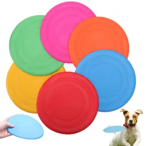 6 Pack Flying Disc Toy Set,Outdoor Playing Lawn Game Disk Flyer for Pet Trainning Teaching,Playing,Soft Silicone Colorful Bulk Flying Disk,New Year Gifts,Hand Tools Kits