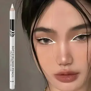 Beginner-Friendly Soft Eyeliner Pencil - Waterproof, Long-Lasting, Smudge-Proof, Easy to Apply for Natural Makeup Look - White Eyeliner for Defining Eyebrows and Lashes, Eyelash Extension Pencil