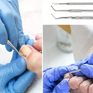 2pcs Stainless Steel Ingrown Toenail Tool, Toenail File And Lifters, Professional Surgical Safe Nail Treatment Pedicure Tool Kit Nail Cleaner Tools Pain Relief Nail Care Tool Set, Nail Supplies