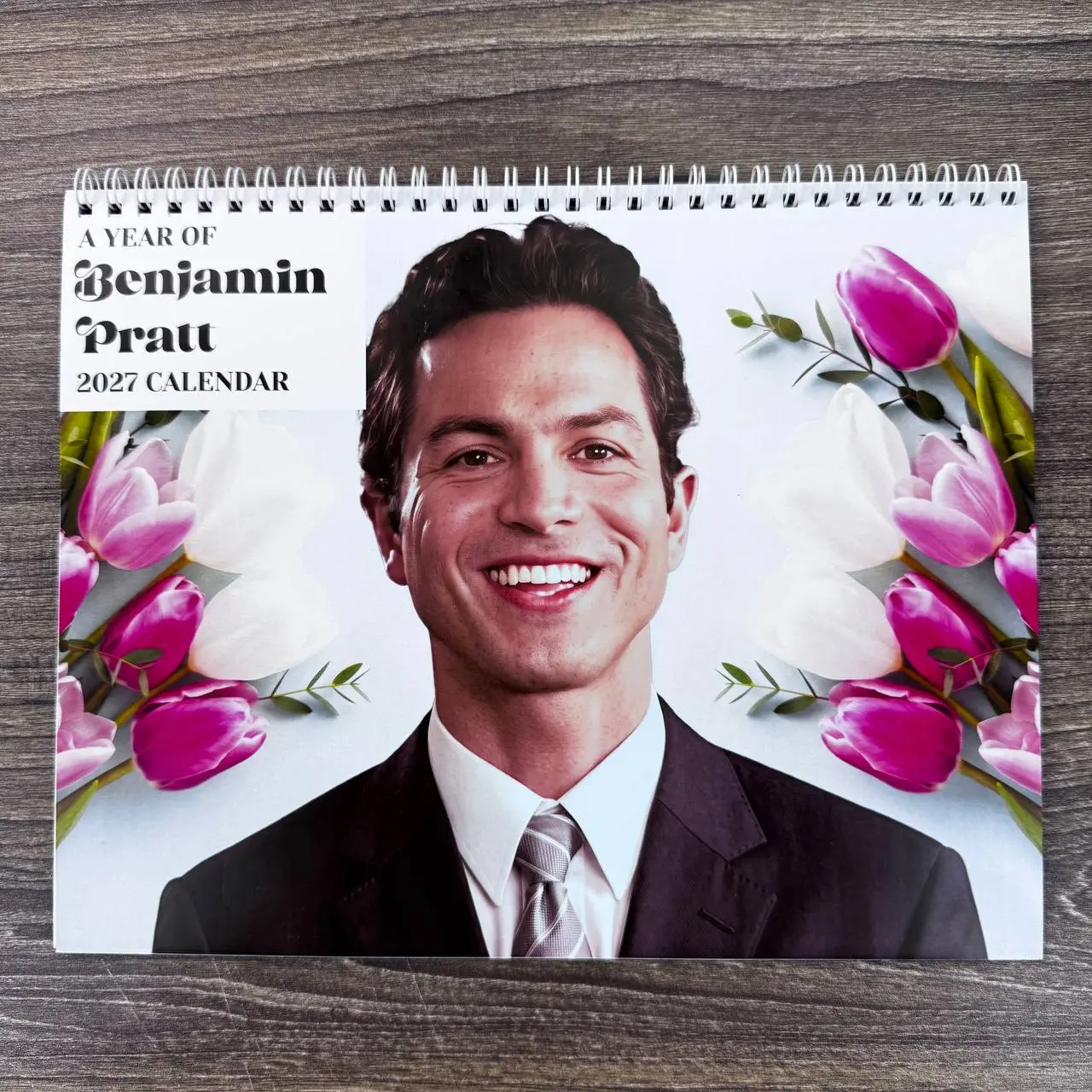 A Year of Benjamin Pratt 2027 Wall Calendar, Celebrity Photo Monthly Calendar, 12 Month Fan Gift for Home Office