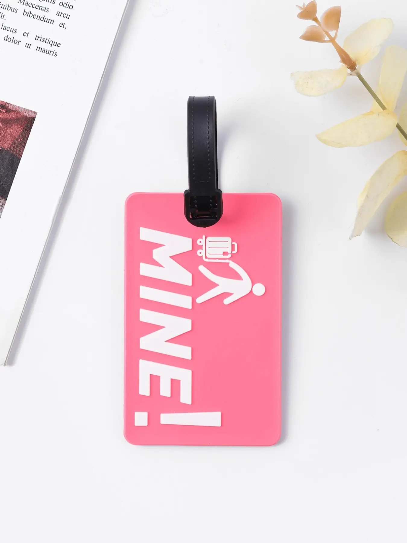 Funny "THIS IS MINE!" Silicone Luggage Tag – Bold, Stylish Playful Bag Charm & Pendant with Adjustable Strap, Humorous Bag Decoration & Travel Accessory, Accessories For Bags, Bag Accessories for Travelers, Suitcase Decor, Travel Gear
