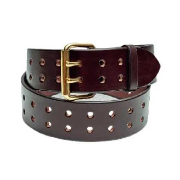 2" WIDE DUAL PRONG DOUBLE HOLE BELT - Heavy Duty Amish Handmade USA