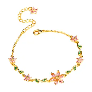 Dainty Flower Zircon Bracelet – Unique Light Luxury Hand Jewelry for Women, Chic Delicate Accessory A birthday gift for my bestie Fashion bracelet jewelry valentine's gift for bf souvenir valentines gift ideas valentines gift for husband teen  mini gifts