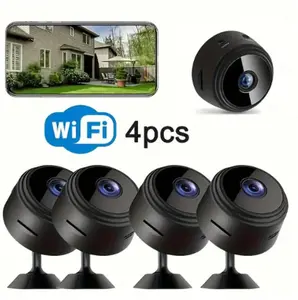 【2026 new】 4/6pcs Mini Wireless Surveillance Camera with 2.4G WiFi, HD 1080P, Supports 128GB Cards, Night Vision, Audio, USB Power, Remote View, Wide-angle, Easy to Carry, for Home, Pet, Bedroom, Black Fridays.