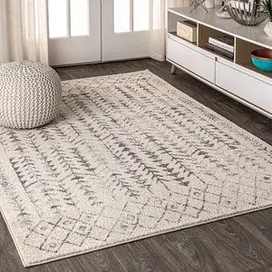 JONATHAN Y Ziri Moroccan Geometric Indoor Area Rug; for Living Room, Kitchen, Bedroom, Dining Room, Office