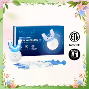 MySmile Original Teeth Whitening Kit with LED Light (5x Bulbs) - 3 Gels for Sensitive Teeth | Fast 10-Min Results
