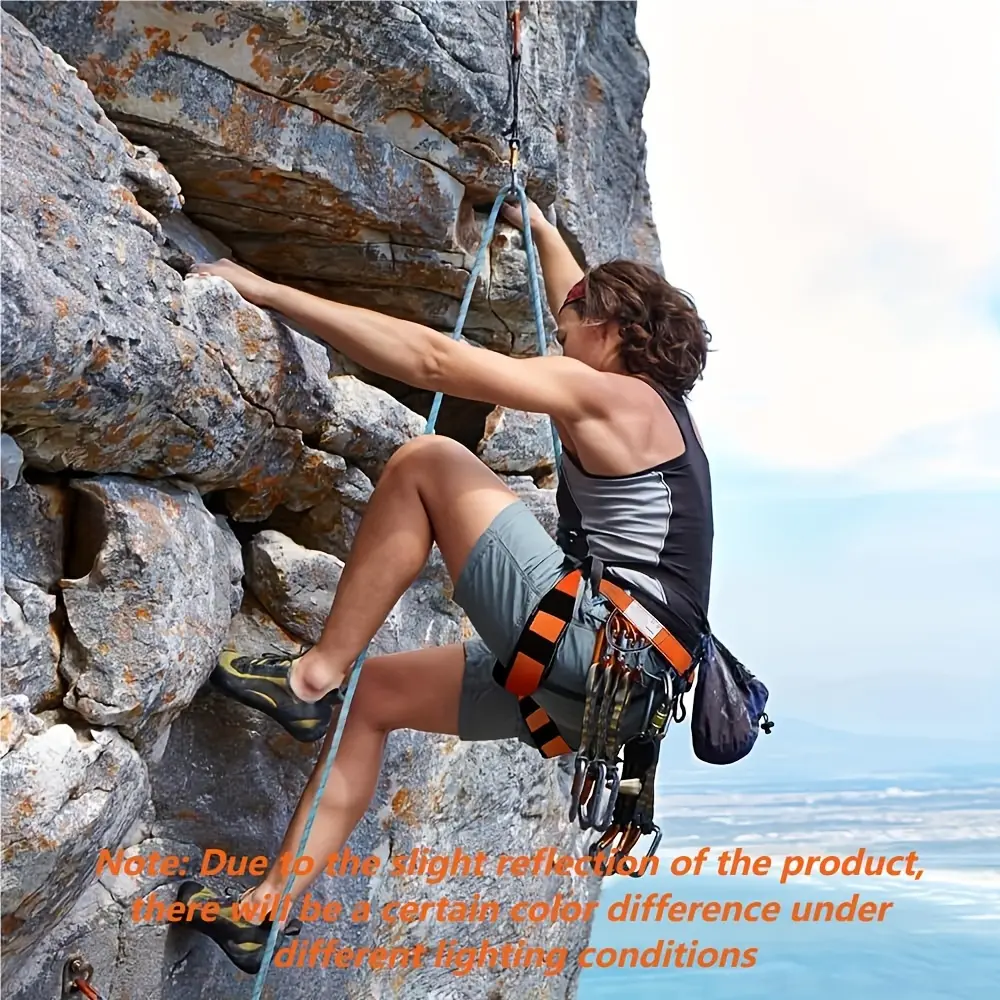 THOEDPRIX Durable Nylon Adjustable Half-Body Climbing Harness Vest - Ideal for Caving, Rock Climbing, Rappelling (Harnesses for Outdoor Sports), Vests, Harness Harnesses