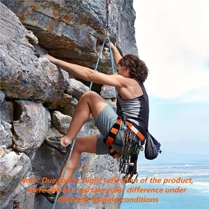 Durable Nylon Adjustable Climbing Harness: THOEDPRIX Half Body Design for Caving, Rock Climbing, Rappelling & Tree Protection