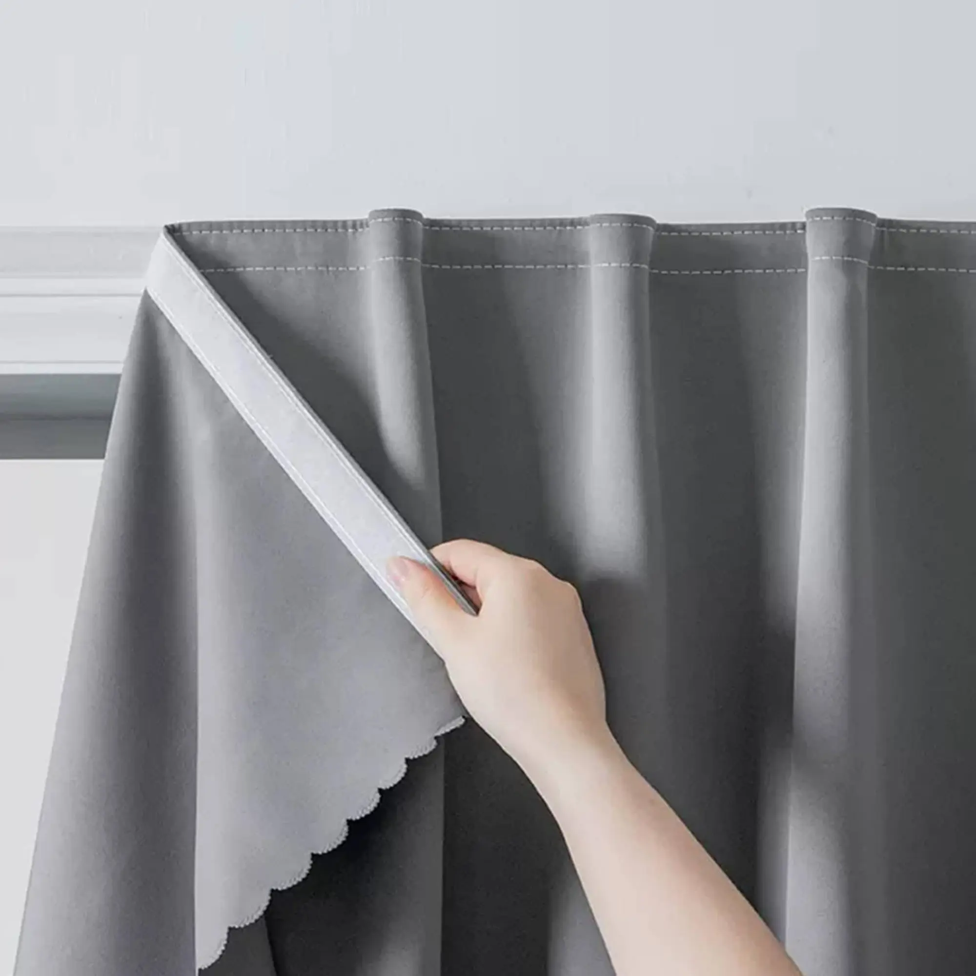 Self-Adhesive Blackout Curtain, Easy Install Curtain, 1 Count Thermal Insulation Drapes, Thermal Insulated Curtain, Home Decor, Fashion Design, Suitable for Any Room