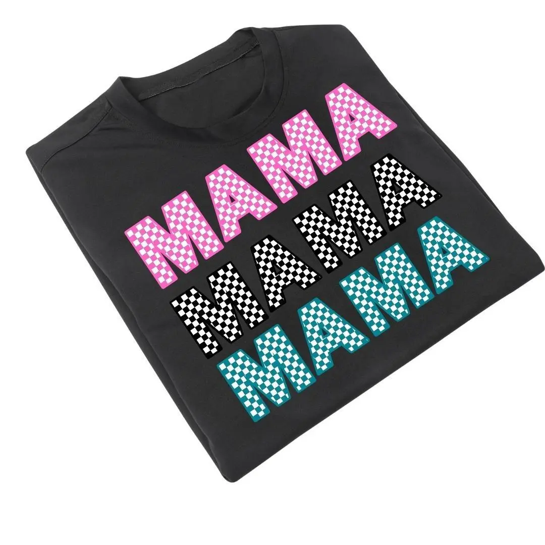 Comfort Colors MAMA checkerboard graphic tee
