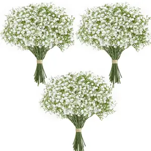 10/15pcs Artificial Flowers Baby Breath Flower Fake Gypsophila For Wedding Party Home Decoration Floral Bouquets DIY Accessories