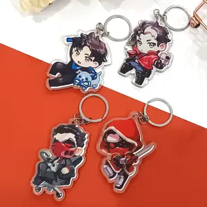 Red Hood And Nightwing Acrylic Keychain In Cool Chibi Style, Kawaii Gift For Her, Cute Chibi Keychains – Cute Acrylic Keychain Charms, Perfect Gift for Fans & Collectors