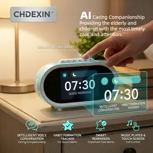 CHDEXIN | Smart Kids Alarm Clock with Pomodoro Timer | Daily Routine & Reminder Clock for Kids & Seniors, Fun AI Companion