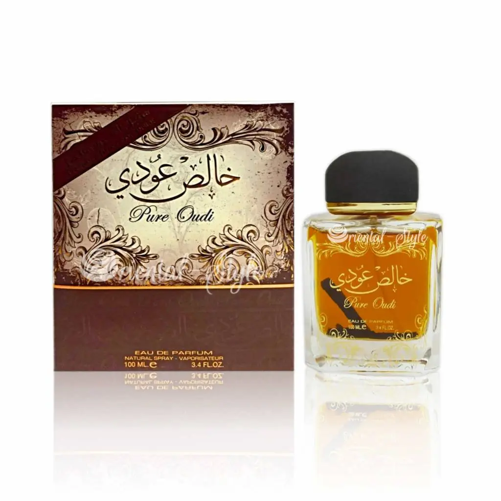 Lattafa Khalis Oudi (Pure Oudi) Eau de Parfum - Limited Edition, 100ml (3.4 fl oz), Amber Woody Perfume, Aromatic Woody, Gender-Neutral Men's Fragrance, Single Item