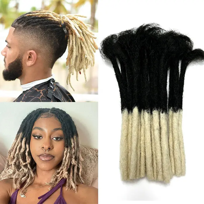 【TIMIA】Loc Extension Human Hair Fully Handmade Human Hair for Women Men Kids Dreadlock Extensions Can Be Dyed and Bleached Real 100% Human Hair 0.4cm 0.6cm 0.8cm Width 6 Inch 40,60,100 Strands Natural Black