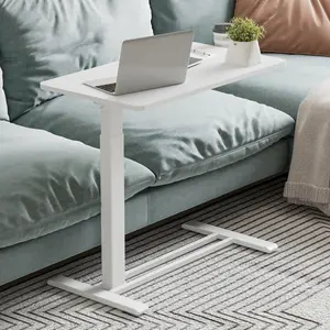 【Live only】FlexiSpot Adjustable Height OverBed Table with Hidden Wheels — Standing Rolling Desk with Cup Holder for Hospital, Home, Office, Outdoor, viral table