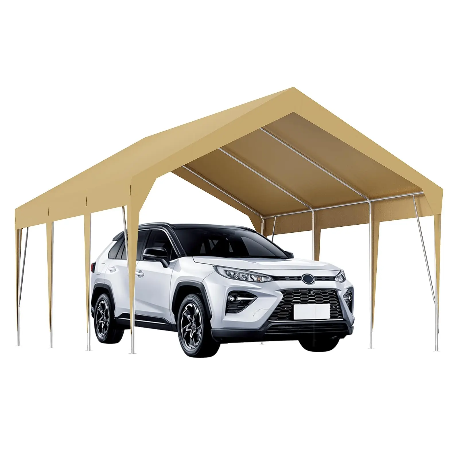 【GARVEE】Durable Car Awning 12 x 20 Feet, Yellow Color - Weather-Resistant Shade Solution for Vehicles