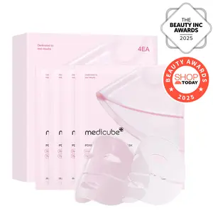 [medicube] PDRN Pink Collagen Gel Mask 4 Sheets Salmon DNA Color Changing Pink Glow Collagen Facial Mask Korean Skincare