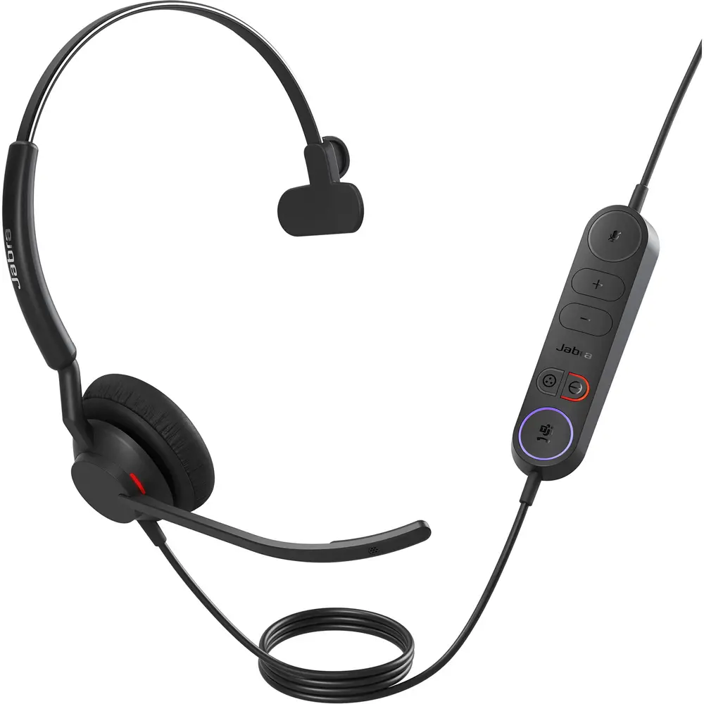 Jabra Engage 40 Corded Monaural Headset - Inline Link, USB-C, MS Compatible, Call Insights, Intelligent Mic
