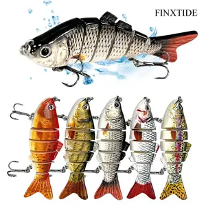 FINXTIDE 5 Pieces/set Fishing Lures Set With Box Multi Segments Jointed Hard Bait Wobblers Swimbait Crankbait Swim Bass For Pike Sinking