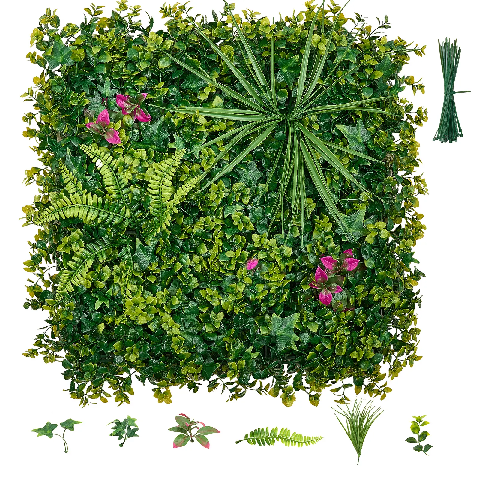 【SummerFinds】VEVOR Artificial Plant Wall Set, 12PCS 20x20in Sun-Protected Artificial Boxwood Panels, Greenery Privacy Hedge Fence, Fake Grass Wall Screen for Photo Decor, Patio Decor Privacy, Indoor Use, Decorative, Wall Decor