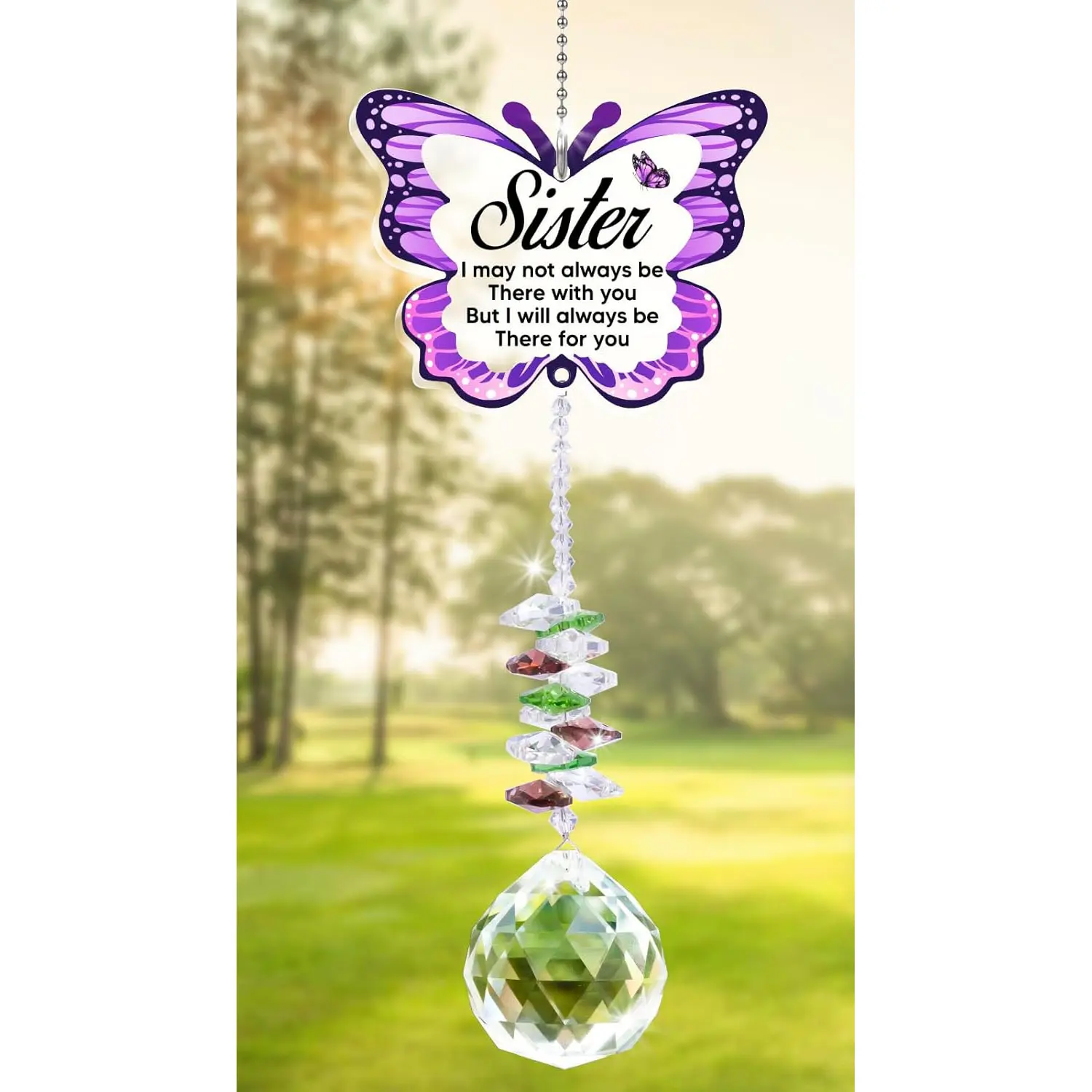 Butterfly Crystal Suncatcher - Sister Gifts for Birthday