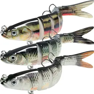 ReelCo Top-Rated Quick-Drop Fishing Lure - SwimMax Fishing Equipment with BKK Hooks, Realistic 3D Eyes (Life-Like Look), Durable ABS Construction, Built-In Rattle, Flexible Movement, Mini Size,summervibes summervibes outdoorfun